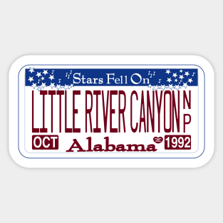 Little River Canyon National Preserve license plate Sticker